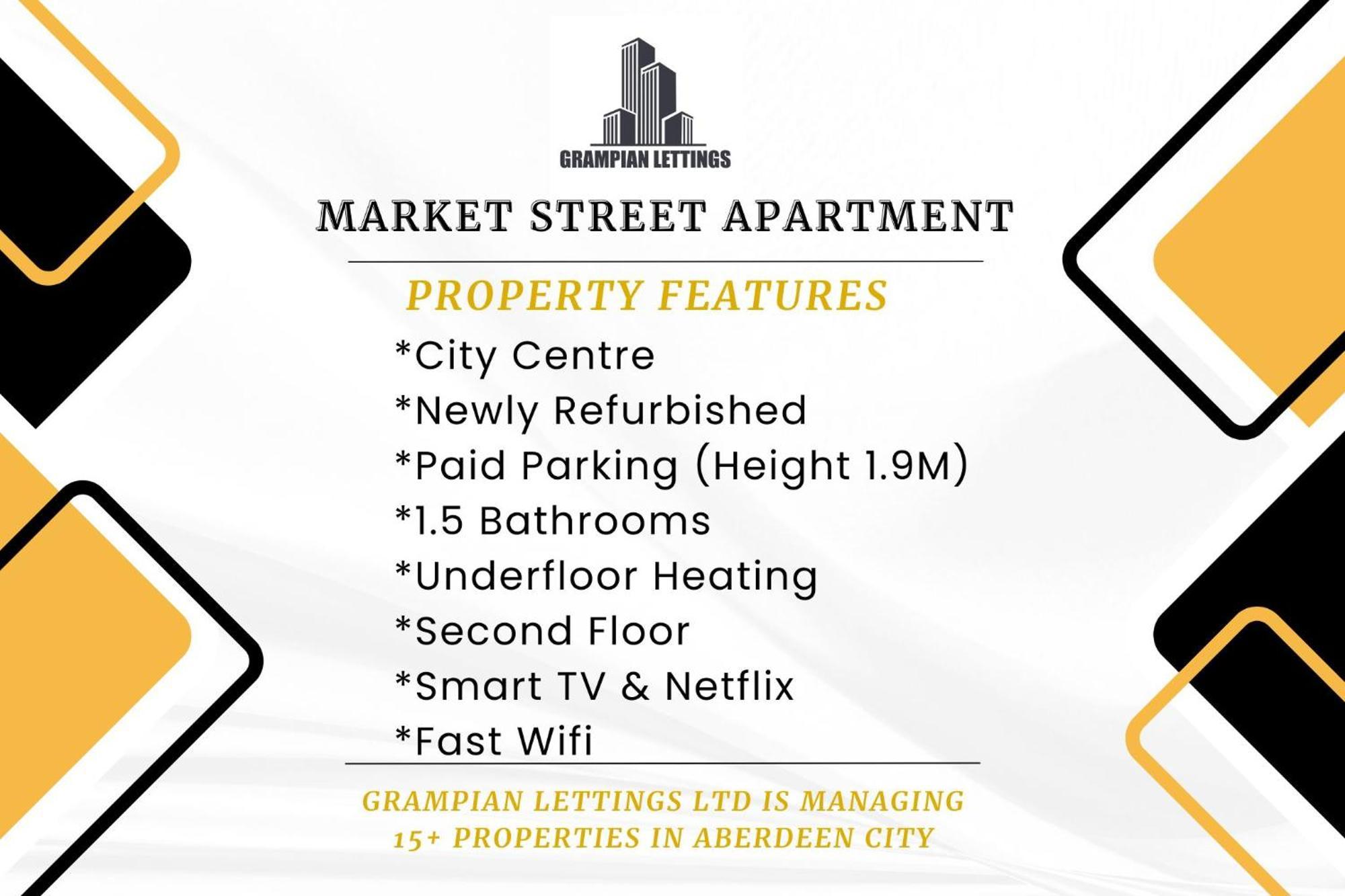 Market Street Apartments ✪ Grampian Lettings Ltd Aberdeen Exterior foto
